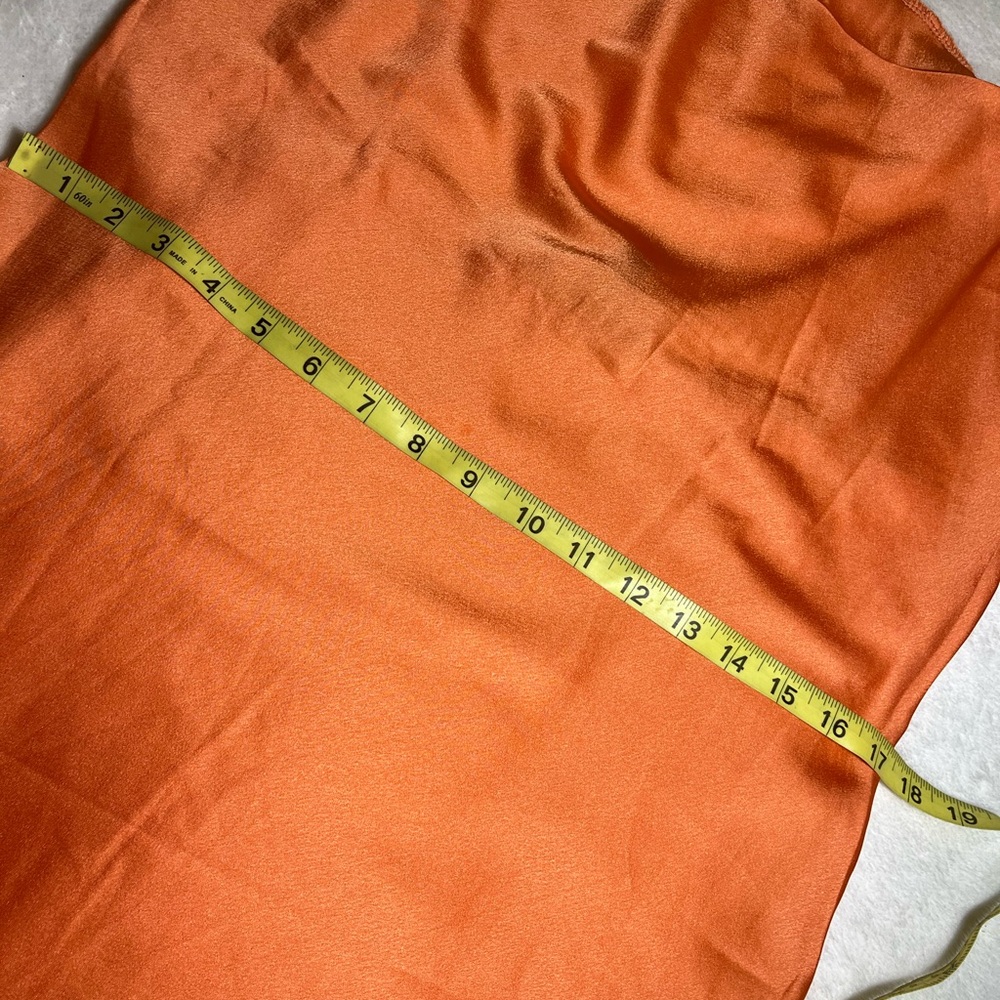 Paper Heart Elegant Orange Sleeveless Maxi Dress L - Picture 10 of 12